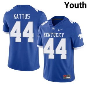 UK Wildcats Royal Youth University College Football Justin Kattus #44 Jerseys 342276-171