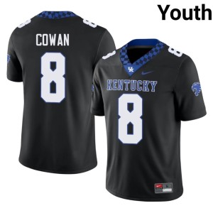The Cats Lorenzo Cowan Embroidery Black Youth #8 College Football Jerseys 487671-909