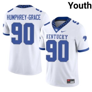 BBN White #90 Mi'Quise Humphrey-Grace University Youth College Football Jersey 606619-261
