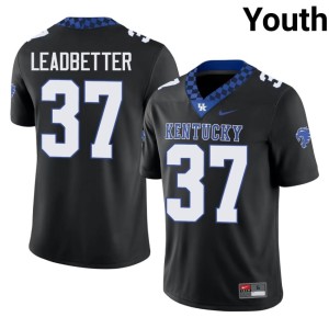 Kentucky Wildcats Spencer Leadbetter Black College Football NCAA Youth #37 Jerseys 759299-793