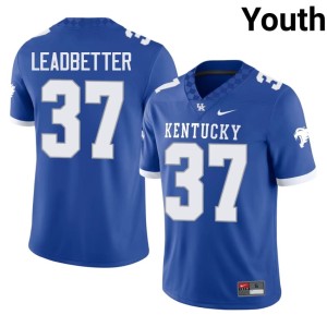 University of Kentucky Wildcats College Football Spencer Leadbetter NCAA Royal #37 Youth Jerseys 438020-839