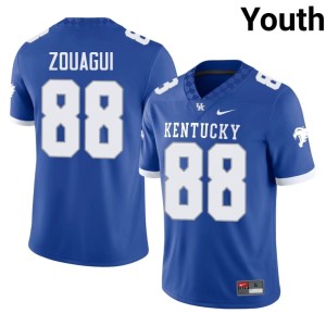 Kentucky Wildcats Adam Zouagui College Football Royal 2026-27 Youth #88 Jerseys 391298-435