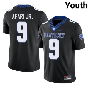 Wildcats College Football Embroidery Alex Afari Jr. #9 Black Youth Jersey 634118-566