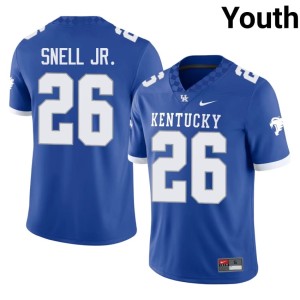 University of Kentucky Royal #26 NCAA Youth College Football Benny Snell Jr. Jerseys 674991-147