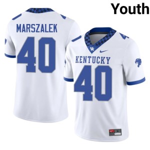 The Cats Youth #40 College Football Official White Cole Marszalek Jerseys 339005-961