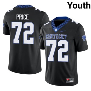 Kentucky Youth Black Coleton Price College Football #72 Official Jerseys 493853-759