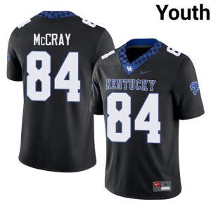 Big Blue Nation Official Black Youth #84 College Football Davis McCray Jersey 852140-129