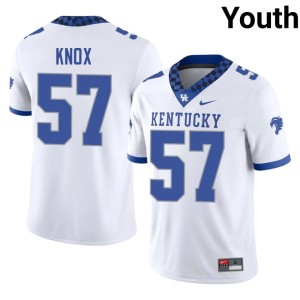 The Cats College Football Youth Jordan Knox White Replica #57 Jersey 325002-167