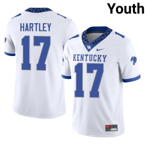 UK Game Youth Justyn Hartley White College Football #17 Jersey 404818-341