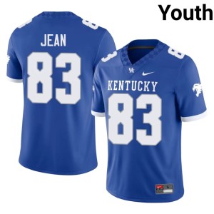 UK College Football Youth Prince Jean #83 Royal Player Jerseys 670951-997
