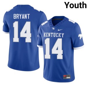 The Cats College Football #14 Alumni Youth Ty Bryant Royal Jerseys 370724-217